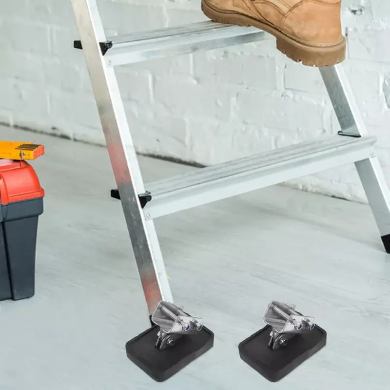 EcoVend 2PCS Durable Iron & Rubber Ladder Foot Pads Ladder Feet Rubber Safety Feet 6