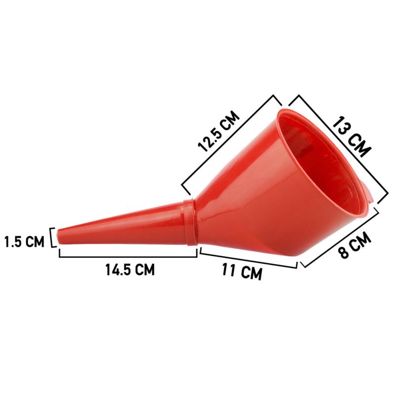 Product Introduction of PLASTIC FUEL FUNNEL WITH BUILT-IN FILTER, Petrol Diesel OIL WATER, No Spill 23