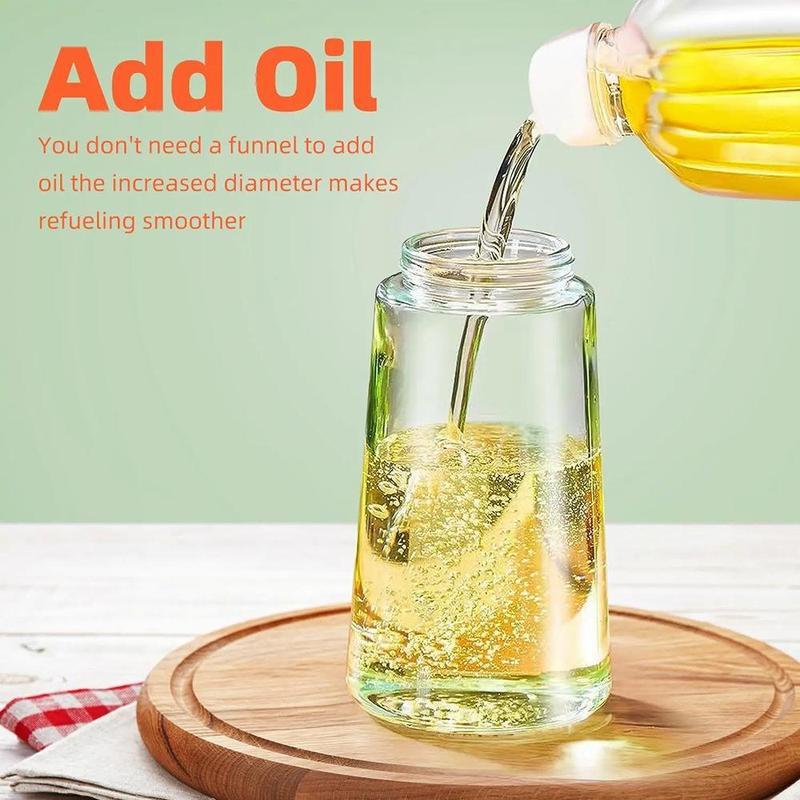 Multifunctional 2 in 1 Glass Oil Dispenser, 1 Count Oil Sprayer Bottle with Handle, Oil Dispenser for Cooking, Baking, Frying, Kitchen Utensils & Gadgets, Kitchen Gadgets 2024 3