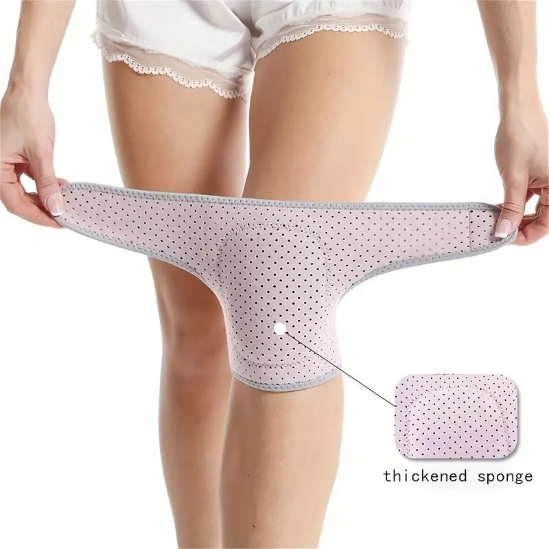 Women'S Pink Knee Support Braces - Polyester Filled Sponge, Ideal for Yoga, Tennis, Dance & Gym Workouts - Pair of Adjustable Aerodynamic Supports, Dance Accessories, Without Battery 7