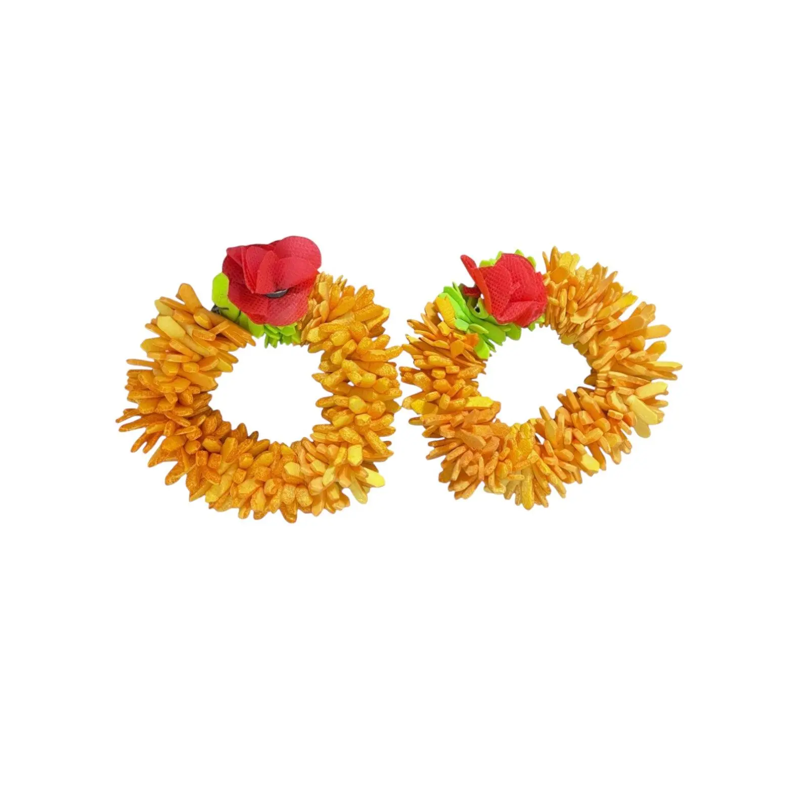 Foam Floral Wrist Gajre Orange
