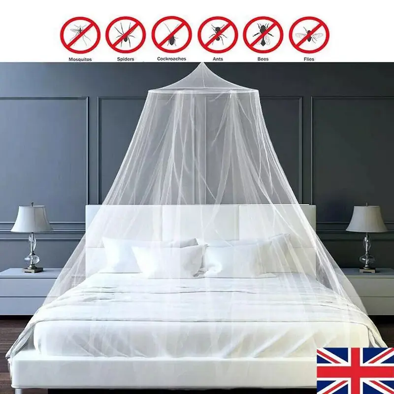 Dome Mosquito Net Canopy Fly Insect Protect For Double King Bed 9m x 2.5m UKK 6