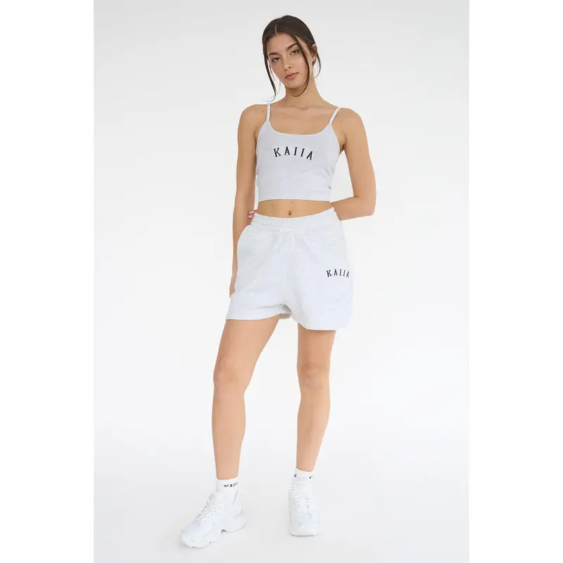 Kaiia Cami Logo Top In Grey Marl 8