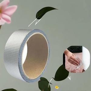Multi-Application Waterproof Tape, Portable High Temperature Resistance Aluminum Foil Thicken Butyl Tape, Wall Pool Roof Crack Duct Repair Sealed Self Tape, Adhesive, Glue, Heavy Duty, Industrial