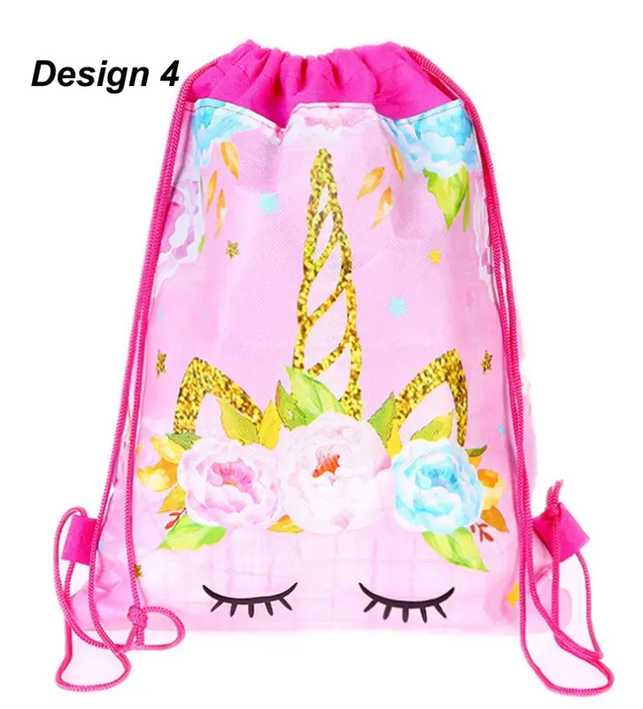 Children Unicorn Drawstring PE Bag Swimming School Boy Girl Gym Sports Party 2