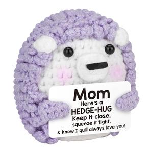 Cute Hedgehog Design Crochet Ornament, Funny Birthday Gift for Mom, Handmade Crochet Cute Hedgehog, Unique Presents for Step Mom Mother-In-Law, Toys, Stuffed Animals