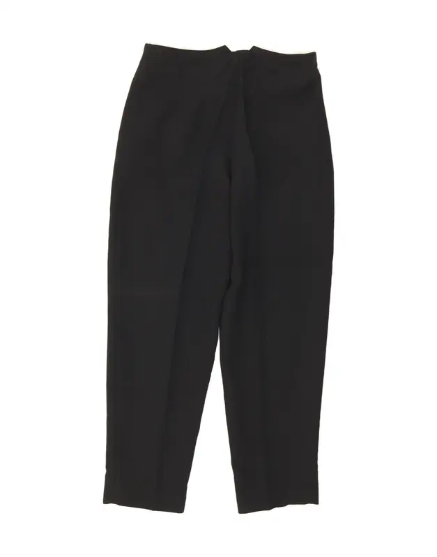 Pre-Owned VINTAGE Womens Tapered Casual Trousers IT 48 XL W30 L28 Black Polyester 2
