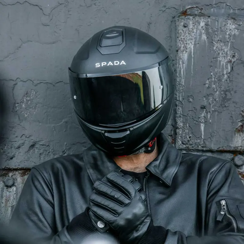 Spada Orion 2 Flip Up Motorcycle Helmet - Matt Black 3