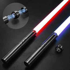 Lightsaber, 2-in-1 Double Bladed Light Sabers with Metal-Hilt, RGB Colors Sound Mode Changeable Sword-Force Dueling LightSaber, Rechargeable Lightsaber for Glow In The Dark Party, Boyfriend's Birthday Gift, Christmas Gift, New Year gift