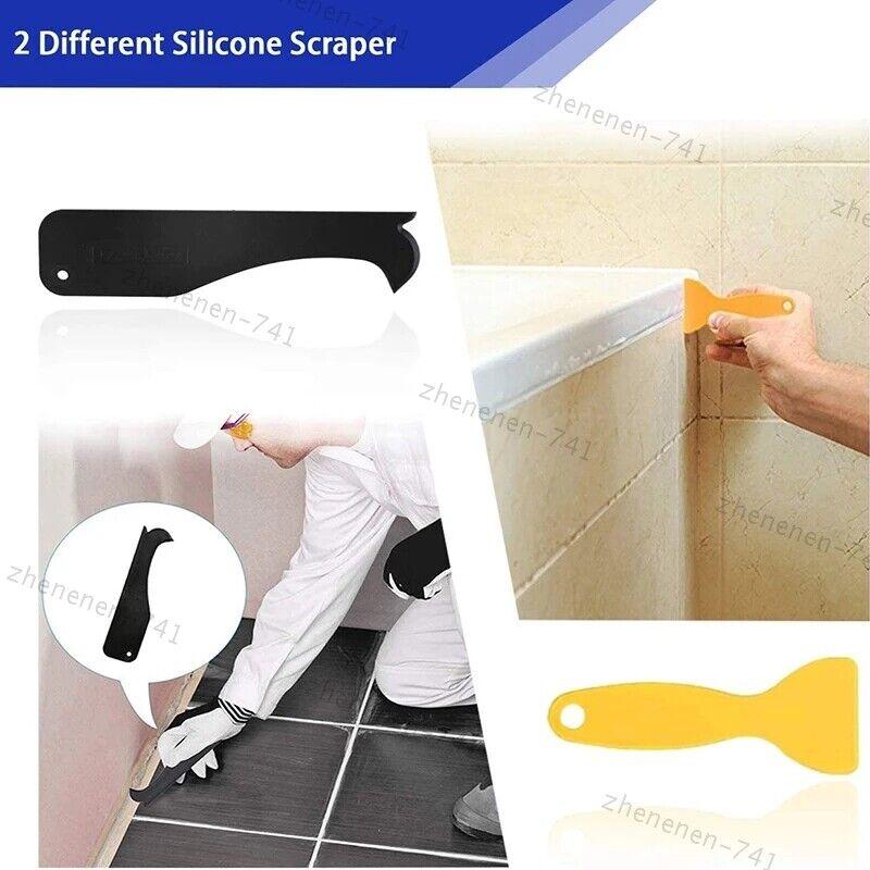 9PCS Blue Silicone Sealant Remover Tool Kit - Caulk Scraper, Spreader & Finisher Set - Professional Sealant Removal for Tiles, Bathroom & Kitchen Repairs 4