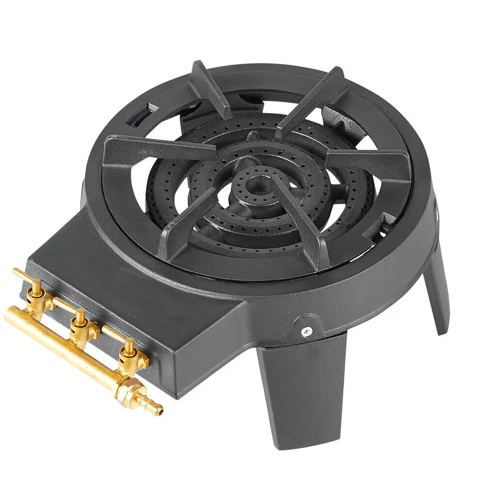 Cast Iron Gas Triple Burner Ring Cast Iron Large Boiling LPG Cooker Catering Stove