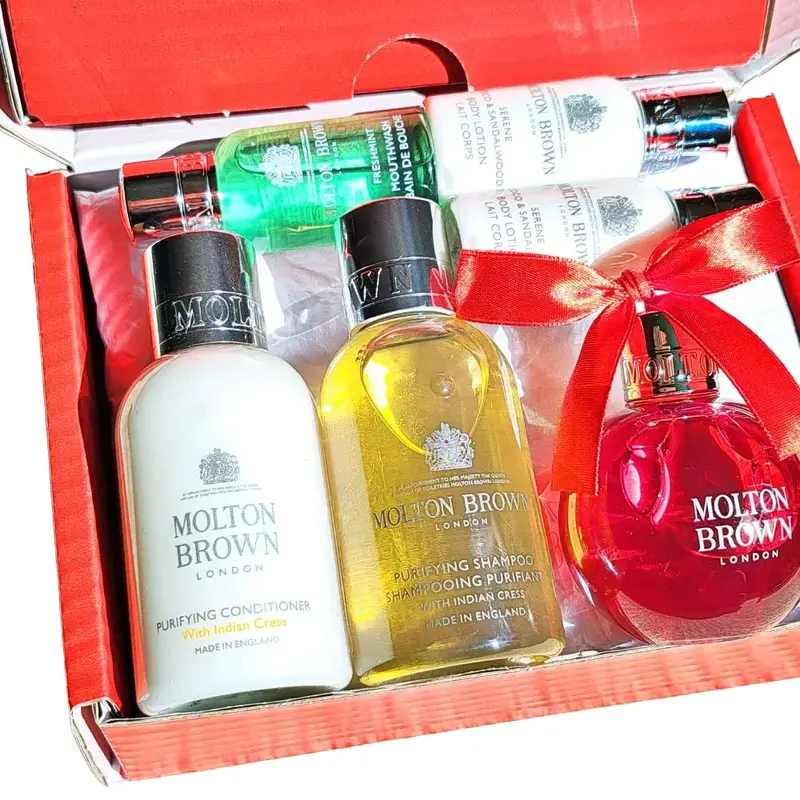 Luxury Self Care Gift Set containing Molton Brown products - Bath & Shower Gel, Body Care Set, Skin Care Cosmetics - Gift Boxed - Comfort & Care, Birthday, Anniversary, Thank You Gift, Ladies Pamper Hamper, Nourishing Set 0