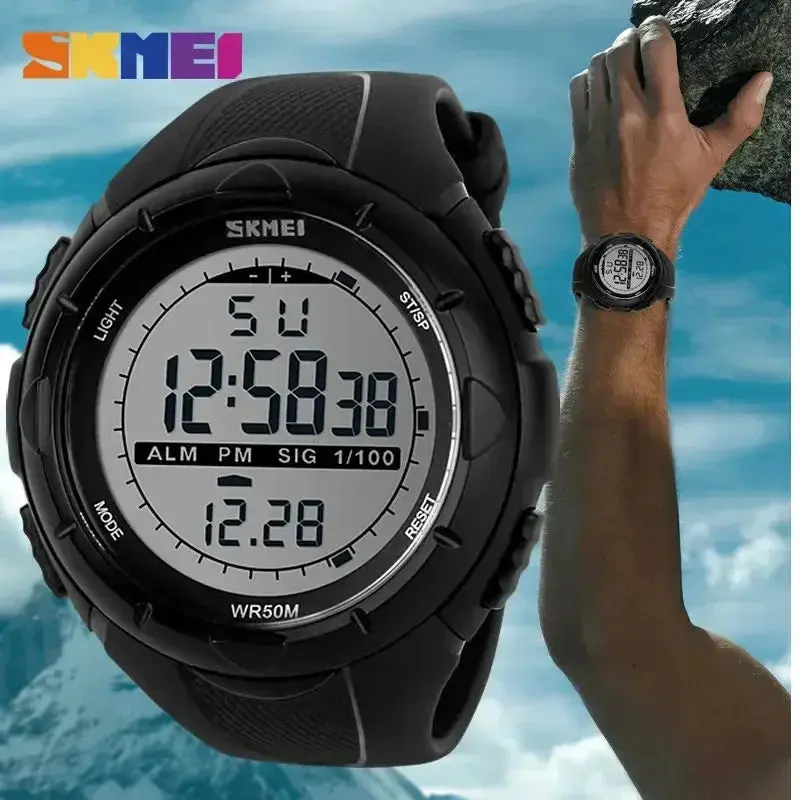 Men’s Digital Military Sports Watch – Waterproof, Shock-Resistant Outdoor Wristwatch with Alarm & Backlight 0
