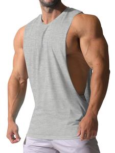Men's Solid Round Neck Sleeveless T-shirt, Casual Comfy Breathable Crew Neck Tank Top for Daily Wear, Menswear for All Seasons