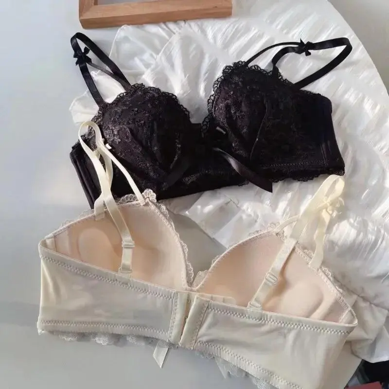 Anti Sagging Bralette Mujer Seamless Bras for Women Sexy Lingerie Korean Push Up Bra Brassiere Black Underwear Cute Korean Style 1