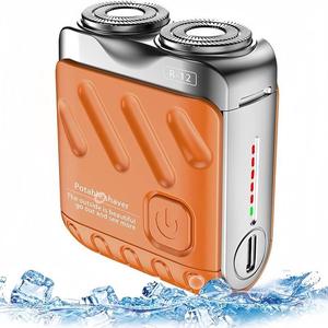 Portable Electric Shaver, Waterproof Electric Razors Rechargeable Double Blade Floating Men's Electric Shaver, Men's Beauty Tool, Gift for Men, USB Rechargeable Shaver