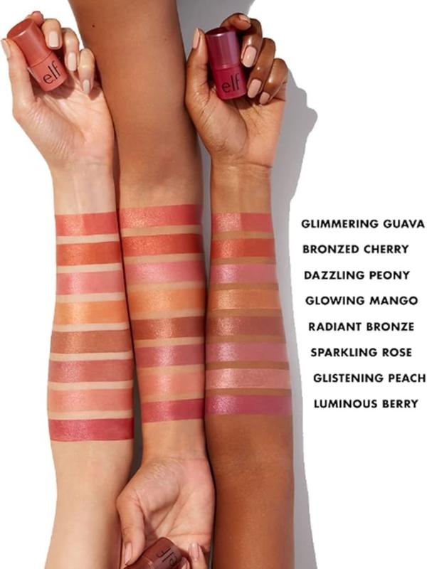 e.l.f., Monochromatic Multi-Stick Blush, Creamy, Lightweight, Versatile, Luxurious, Adds Shimmer, Easy To Use On The Go, Blends Effortlessly 3
