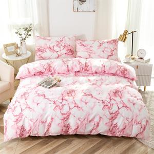 Marble Pattern Duvet Cover Set, Including 1 Count Duvet Cover & 2 Counts Pillowcase without Filler, Soft Comfortable Bedding Set, Modern Bedding Set for Home Bedroom