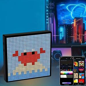 LED Pixel Display, 1 Count Desktop Programmable LED Screen, Customizable DIY Text Pattern LED Pixel Display, LED Pixel Display for Home Game Room Decor