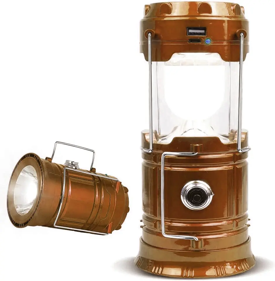Portable Camping Torch Rechargeable Lantern Night Light Tent Lamp Solar Power