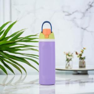 24oz Stainless Steel Vacuum Water Bottle, 1 Count Insulated Wide Mouth Leakproof Tumbler Water Bottle, Portable Drinking Cup for Camping, Office, Sports, Drinkware