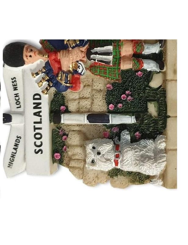 Scotland Westie Signpost Bagpiper Fridge Magnet Scottish Souvenir Gift Sign Post Decor Magnetic Box 1
