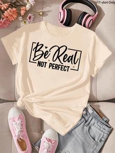 Women's Letter & Heart Print Round Neck Tee, Casual Short Sleeve Crew Neck T-shirt for Daily Wear, Ladies Sportswear for All Seasons, Top