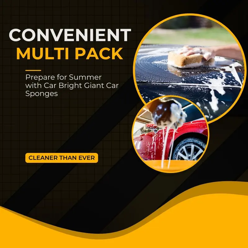 Jumbo Car Wash Sponge Washing Sponges Cleaning Valet Car Care Soft Pack of 9 3
