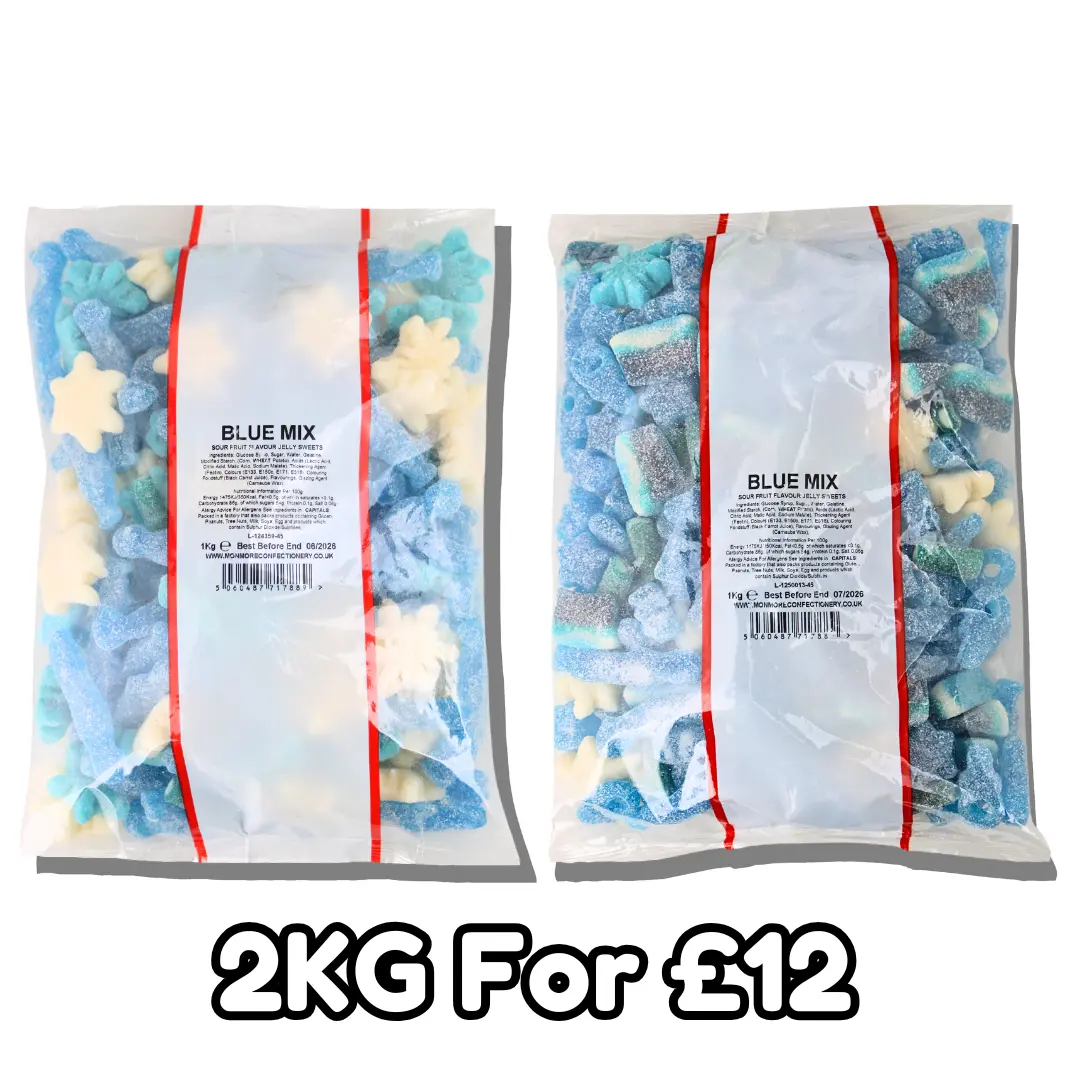 2Kg Blue Mix Bundle Sweet Assortment - Monmore Confectionery