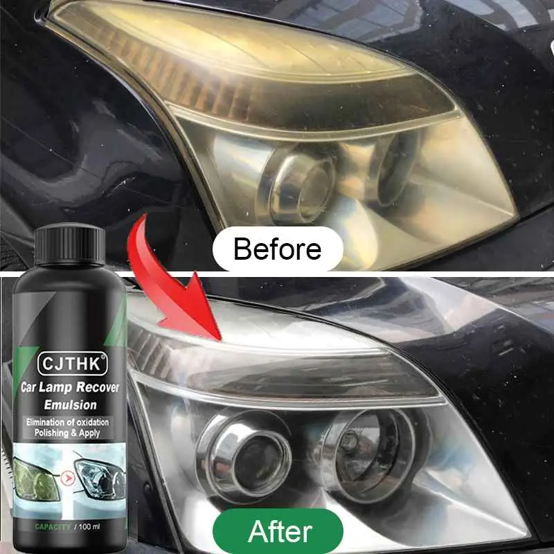 Car Headlight Restoration Polishing Kits Headlamp Scratch Remover Repair Cleaning Paste Remove Oxidation Headlight Polish Liquid 0
