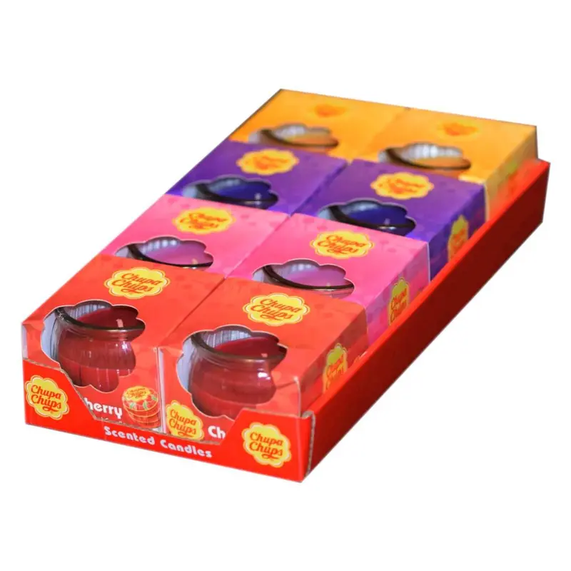 Chupa Chups Scented Boxed Candle 85g All Scents Available ~ Sweets Inspired Household Fragrance Pack (Choose Your Scent) Suitable For Use As Decoration or As A Room Air Freshener With Long Lasting Burn Time Giving The Room A Sweet And Refreshing Smell 1