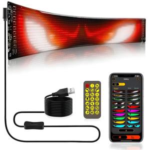 LED Matrix Pixel Panel, 1 Count RGB Car LED Soft Screen Decorative Light, Remote & APP Control LED Screen for Car Home Window Decoration