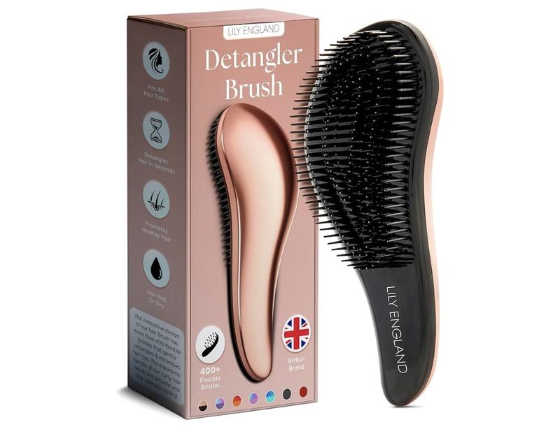 Detangle Hair Brush for Curly Hair, Straight, Dry & Wet Hair - Detangling Hair Brush for Thick Hair & Fine - Curly Hair Brush for Kids, Women, & Toddlers - Vegan Detangler Hair Brush by Lily England 0