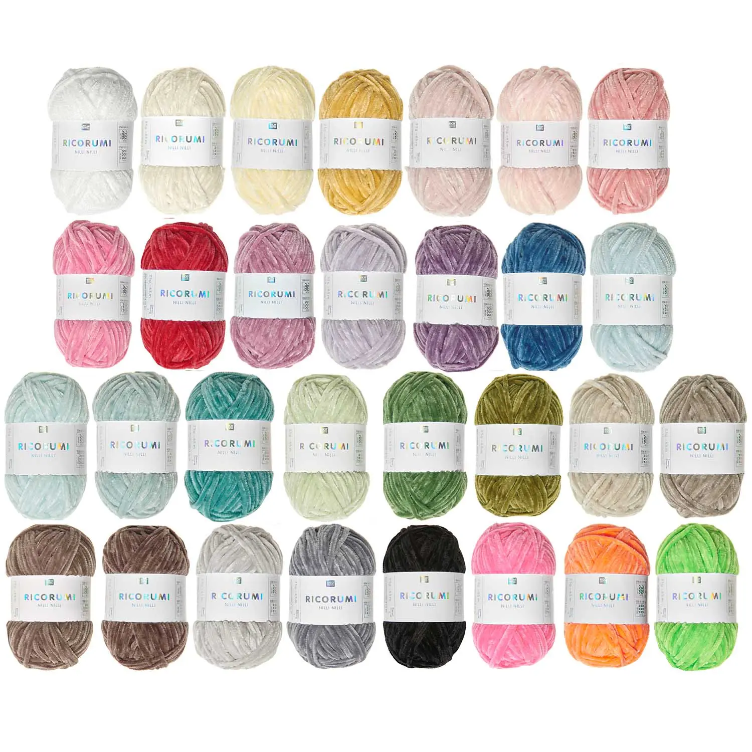 Rico Design Nilli Nilli Plushy Chenille 25g Crochet Knitting Yarn - All Colours