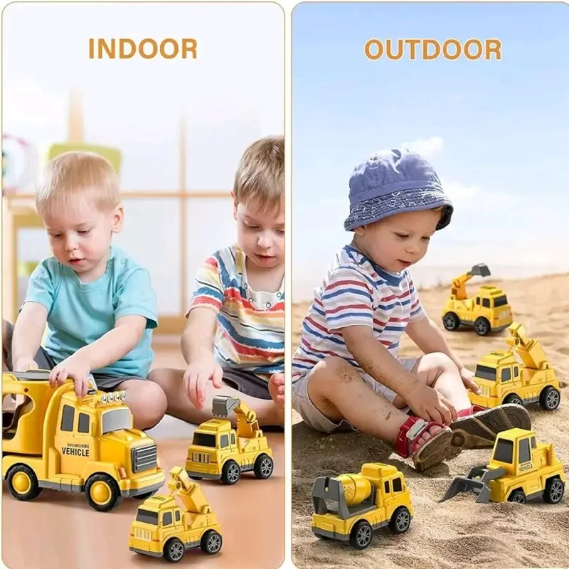 Toy Engineering Truck with Pull Back Cars - Classic & Novelty Toy Vehicles 2