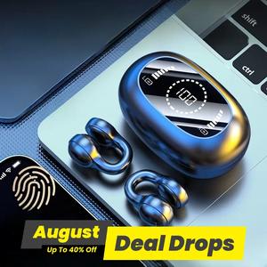 Wireless Ear Hook Earphone, Long Standby Gaming Headset with Digital Display Charging Case, Electronic Bluetooth-compatible Earbuds for Sports Running, Headphones, Portable