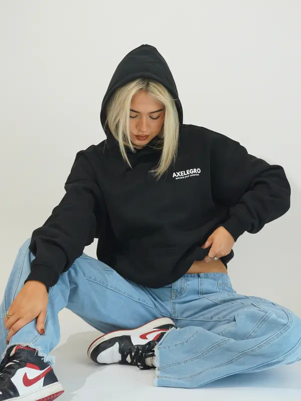 Premium Essential Axelegro Hoodie - Black 2