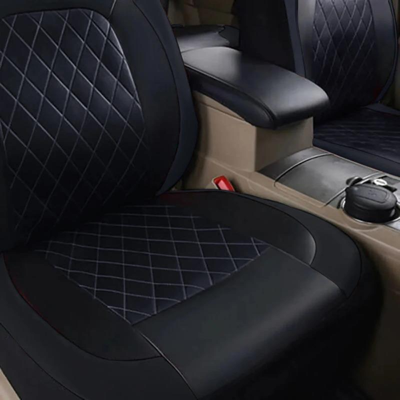 All Season Quited PU Leather Car Seat Cover Full Surrounded Seat Protector Waterproof Universal Fit Sedan Suv Pick-up Truck Seat 5