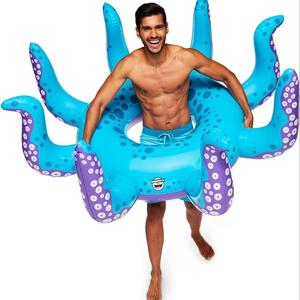 Inflatable Octopus Design Swimming Ring, Inflatable Float, Outdoor Summer Pool Party Water Toys, Swimming Ring for Men & Women