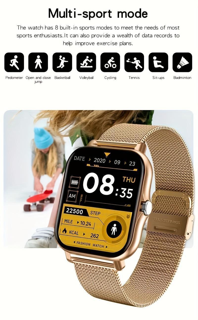 Product Introduction of The New Full Touch High-Definition Men'S And Women'S Sports Smartwatch Features Wireless Dialing, Answering Calls, Motion Tracking, Photography, And Music Control. The Stylish Smartwatch Is Compatible with Android And Iphone, It'S a Gift for Men And Women 9