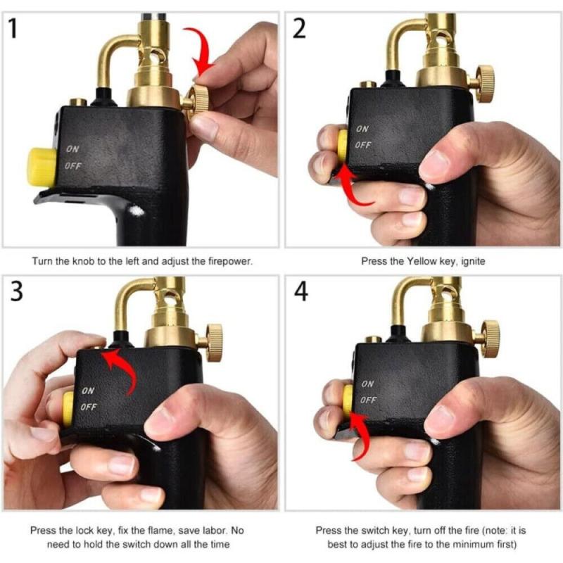 Gas Torch Mapp Gas Blow Torch Map Propane Gas Solderding Brazing Plumber Tool UK 2