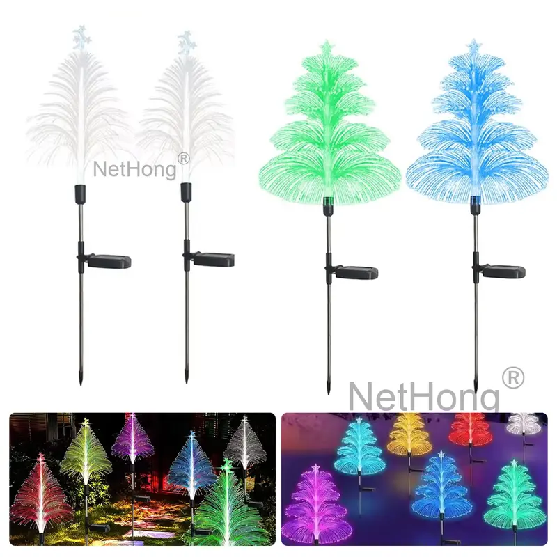 Solar Light for Outside 2 Pack 7 Colors Changing Jellyfish Light Outdoor Waterproof Solar Flowers Garden Lights for Yard Pathway Lawn Festival Wedding Party Decoration 7