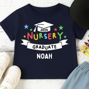 Nursery Graduate 2025 Personalised Crayon Tee