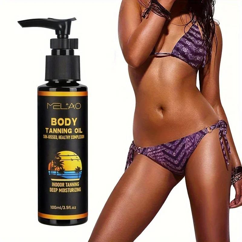 Fast Dark Tan Tanning Oil – Intense Sun Tan Intensifier with Ultra Moisturizing Oils for Hydrated Skin 1