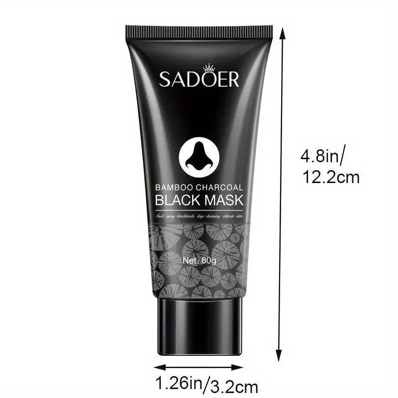Bamboo Charcoal Black Cleansing Mud Mask Cleanses Pores, Peel-Off Mask Hydrates The Face, Deeply Cleanses The Skin, Refines Pores, And Is Perfect for Oily Skin, Suitable for Both Men And Women. 2