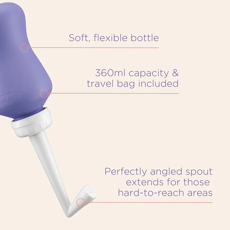 Peri Bottle 360ml - Postpartum Recovery Post-birth Wash Bottle + Travel Bag - Portable Bidet 1