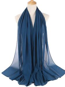 Women's Minimalist Temperament All-match Solid Color Long Scarf, Elegant Soft Chiffon Shawl, Casual Versatile Scarf for Women for All Seasons