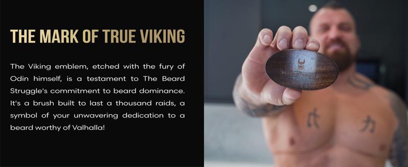 Product Introduction of Viking Savage Brush V2.0 - Durable Nylon Bristles with Polished Beechwood Handle - Mens Heatless Beard Brush Haircare, Controls Frizz 2