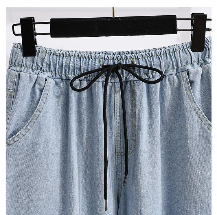 Product Introduction of plus Size High Waist Casual Pants Loose Wide Leg Jeans Fashionable Spring New Arrival for plus Size Women Comfortable Fit 20