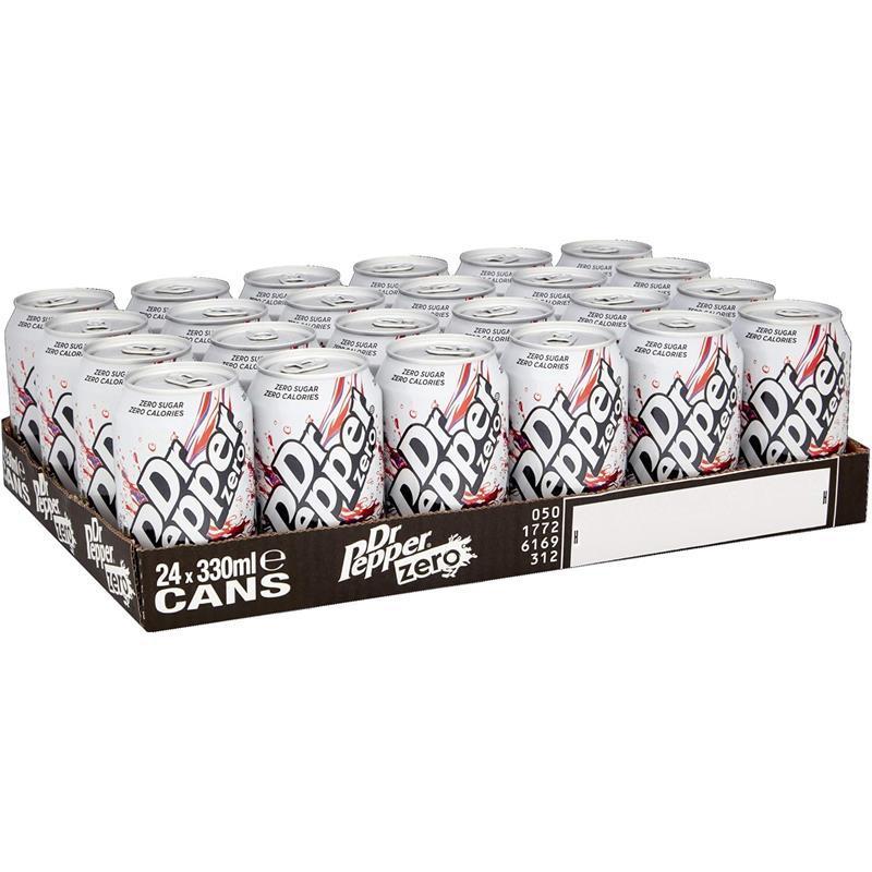 Dr Pepper Zero Sugar Carbonated Soft Drink, 330 Ml Can (Pack of 24) – Bold and Refreshing Flavor 2